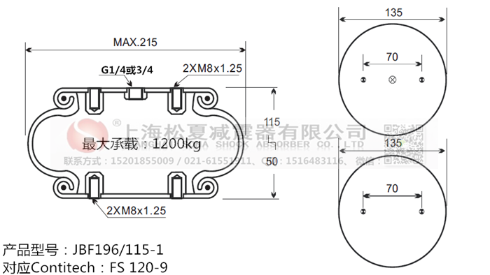 JBF196/115-1橡膠<a href='http://www.tsbbyy.cn/' target='_blank'><u>空氣彈簧</u></a>